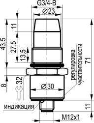 Габариты CSN EC46B8-31P-8-LZS4-H-P1